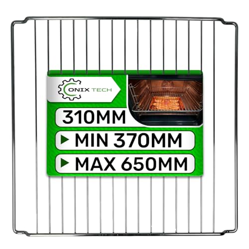 Universelles Verstellbares Backofen Gitterrost oder Kühlschrank mit einer Mindestlänge von 370 mm Maximale Länge von 650 mm und Breite von 310 mm - Garantie 5 Jahre - ONIX TECH