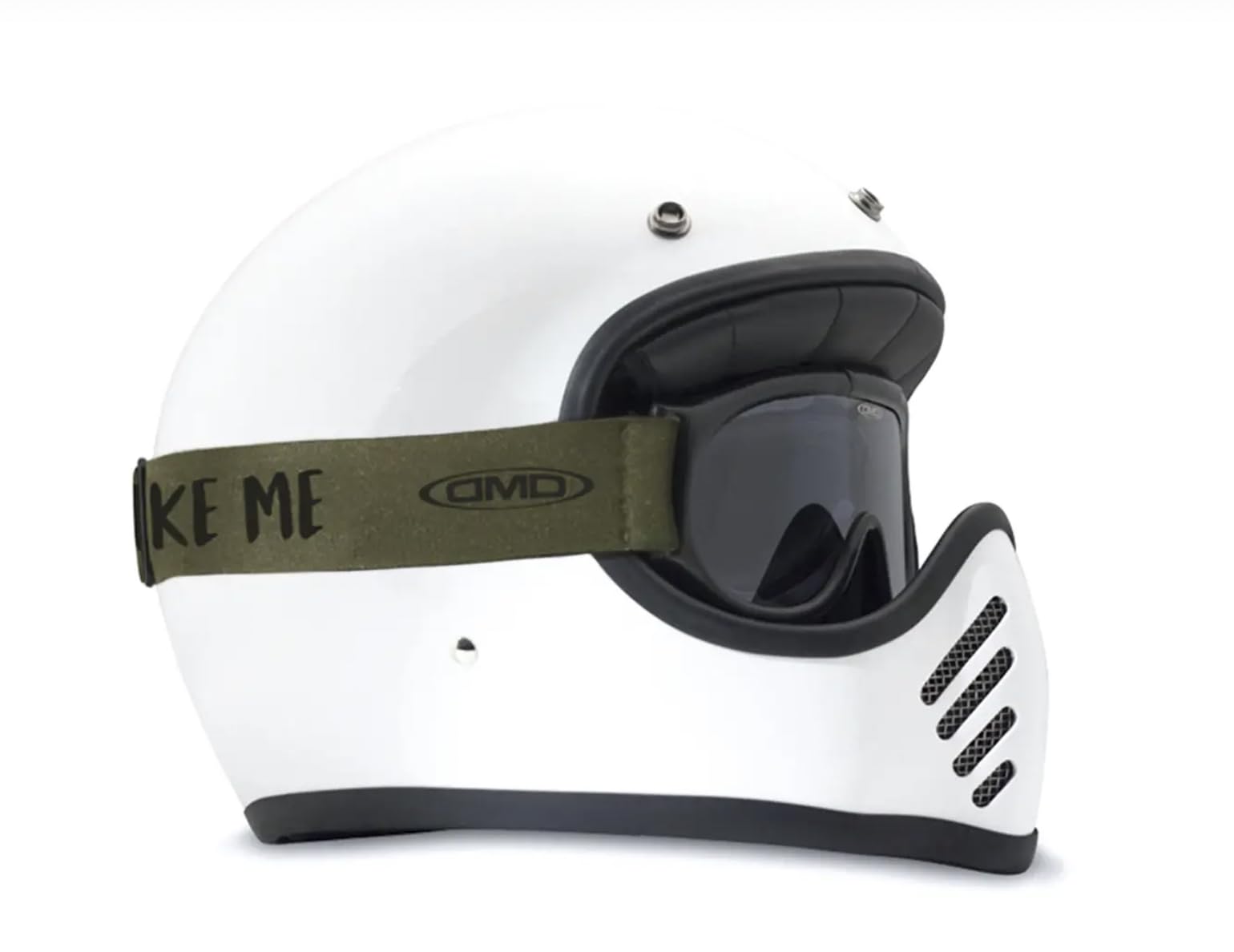DMD Occhiali per Casco, Ghost Goggle Green Fumè, U