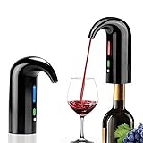 Electric Wine Aerator and Dispenser, Automatic Wine Pourer with Smart Dispensing, Rechargeable Bottle Holder
