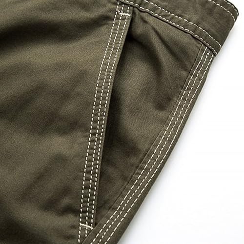 Bermudas de algodón con bolsillo de cremallera seguro y ajuste relajado de sarga 5