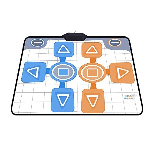 Sharainn Dansmatta, bärbar halkfri skumdansmatta dyna 90 x 82 cm för 2 spelare och Nintendo Wii-konsol