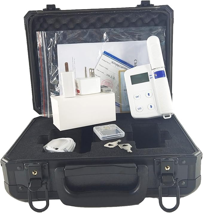 Chlorophyll Content Meter Leaf Surface Temperature Testing Instrument with Measuring Range Chlorophyll 0.0-99.99SPAD Leaf Temperature -10-99.9℃