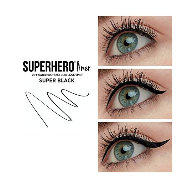 IT Cosmetics Superhero Liquid Eyeliner Pen, Black - 24-Hour Waterproof Formula Wonât Smudge or Fade - With Peptides, Collagen, Biotin & Kaolin Clay - 0.03 fl oz