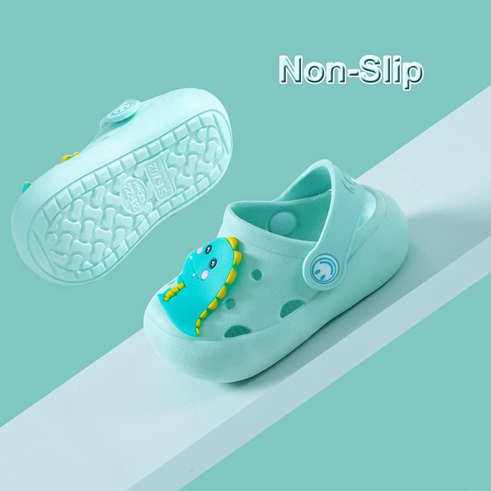 JUXI Toddler Clogs Girls Boys Clogs Garden Shoes Cartoon Slides Toddler Sandals Beach Kids Slippers