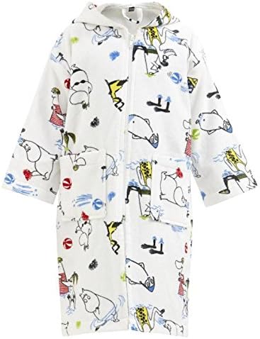 Finlayson Riviera Moomin Bathrobe 5-6 Years 110-122 cm, Cotton, Multi/White, 45 x 30 x 40 cm
