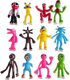 Dlishka 12pcs Rainbow Friends Figurine,No Packaging With Suction Cups FigureModel Figure Ornaments Ornament Decor For Collection,Cake Decorating And Decor Anywhere And For Game Fans. (12pcs) (1457)