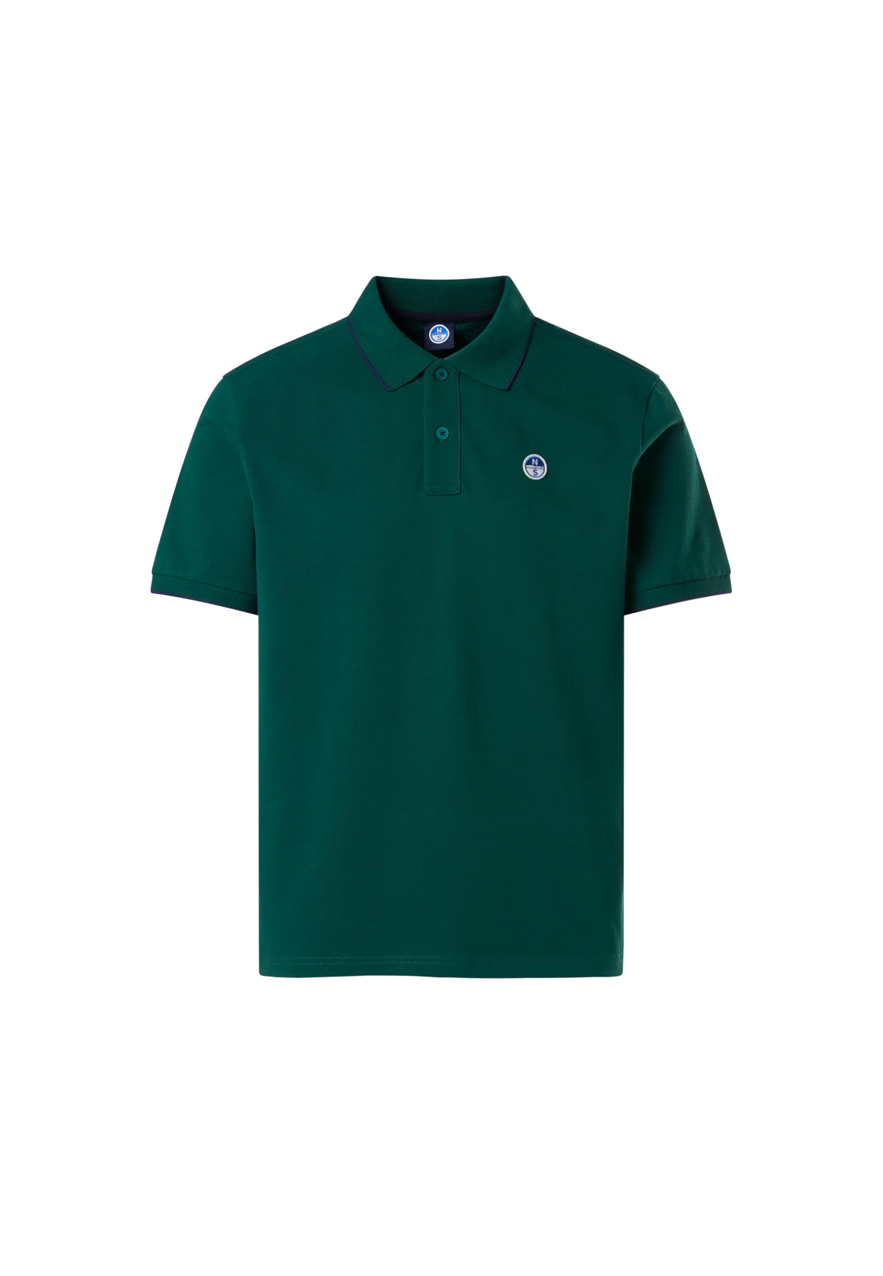 NORTH SAILS Polo Uomo in piqué di Cotone Organico con Dettagli a Contrasto
