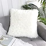 Uhomy Home Decorative Super Soft Luxury Series Faux Fur Throw Pillow Case Square Cushion Cover...