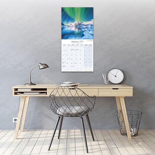 Northern Lights 2025 Square Wall Calendar, Multi, 12"W x 12"H - Image 4
