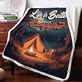 Personalized Camping Blankets for Cold Weather - Soft Lightweight Camping Blanket for Travel Outdoor