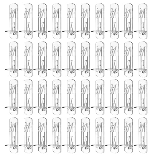 40PCS Cabinet Shelf Pegs Auto Locking Design Transparent Mounting Clips