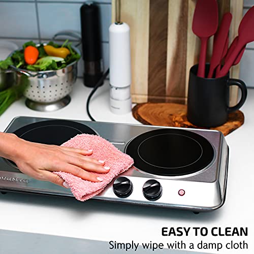 Ovente BGI102S Countertop Infrared Double Burner thumb #3