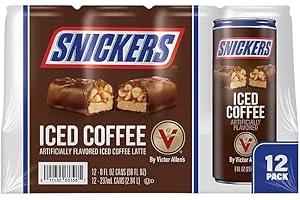 Iced Coffee Drink, Chocolate SNICKER Flavor, Rich and Sweet Coffee Beverage, 8...