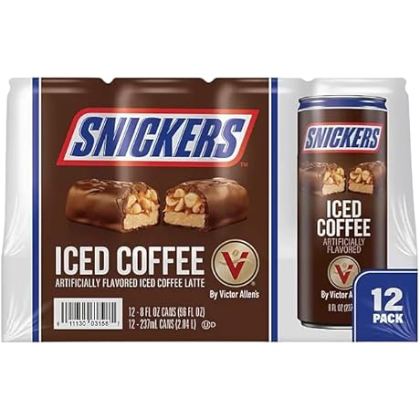 Iced Coffee Drink, Chocolate SNICKER Flavor, Rich and Sweet Coffee Beverage, 8...