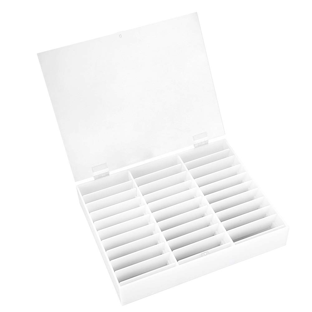 Nail Art Decoration Container Empty Nail Tips Storage Box Fake Nail Display Case (White) Durable Material, Easy To Lean.