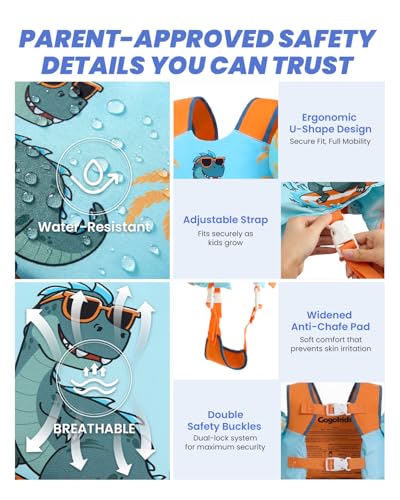 Image of Gogokids Puddle Float Jumper 24-66 Pounds, Toddler Swim Vest Kids Floaties