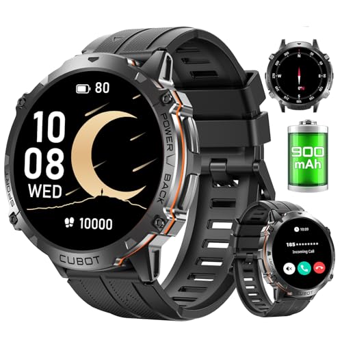 Consejos para Comprar reloj inteligente motorola comprados en linea. 45 CUBOT X3 Smartwatch Hombre - Reloj Inteligente con Brújula, 1.73' Pantalla AMOLED HD, IP68 Impermeable, 900mAh Batería, Llamadas Bluetooth, Fitness Tracker