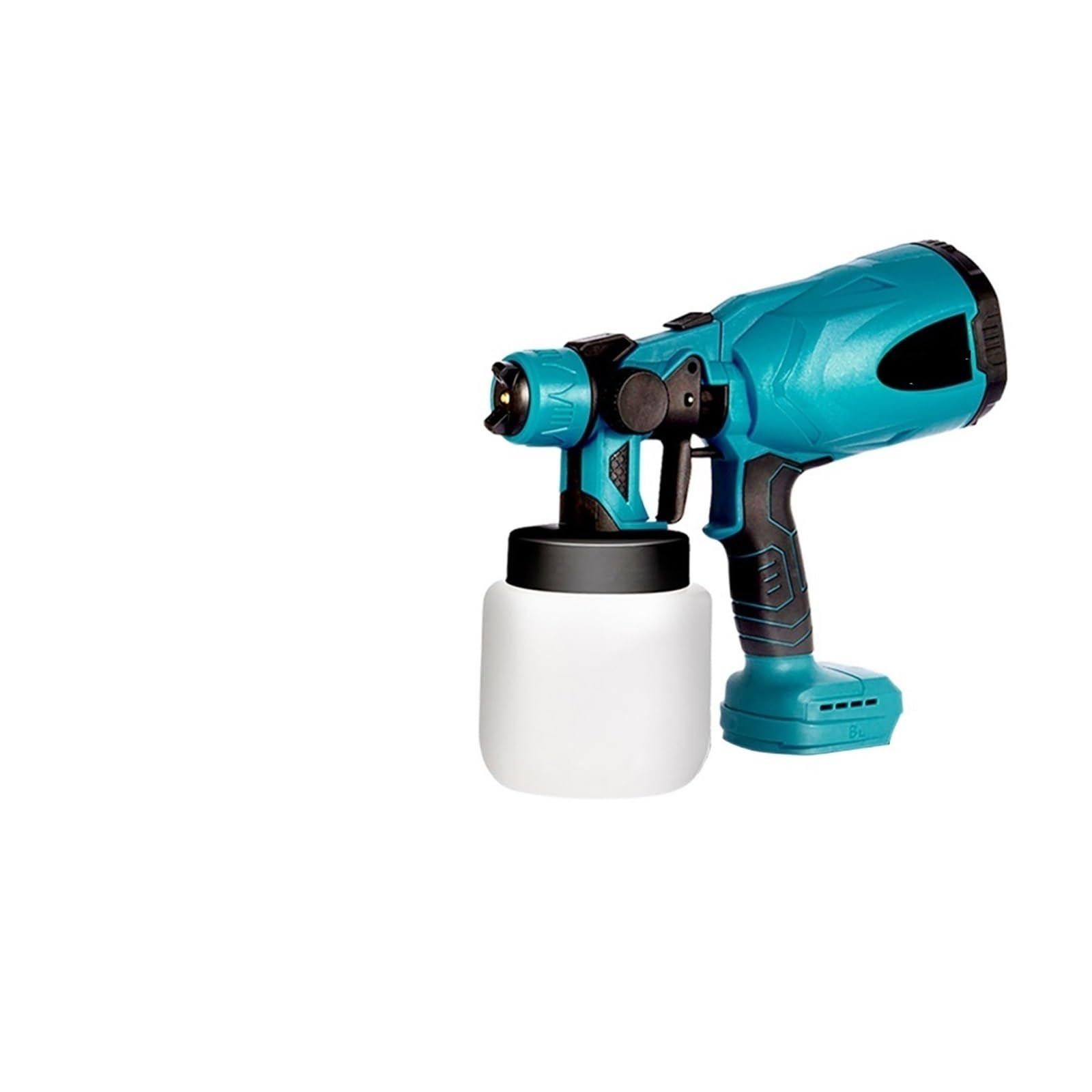 Pistolet natryskowy, 800ML elektryczny pistolet natryskowy bezprzewodowy pistolet do malowania Auto powłoka stalowa aerograf kompatybilny z akumulatorem 18V bez akumulatora | Blauw