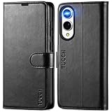 TUCCH Case Wallet for Galaxy S25 Edge 6.7', Kickstand [RFID Blocking] 4 Card Holder, Folio Magnetic PU Leather [TPU Shockproof Inner Case] Protective Folio Cover Compatible with Galaxy S25 Edge, Black