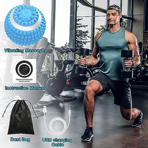 Image of Uppye 4 Speed High Intensity Vibrating Massage Balls, Lacrosse Balls Deep Tissue Trigger Point Therapy for Plantar Fasciitis Pain Relief, Muscle Pain for Myofascial Release Ball