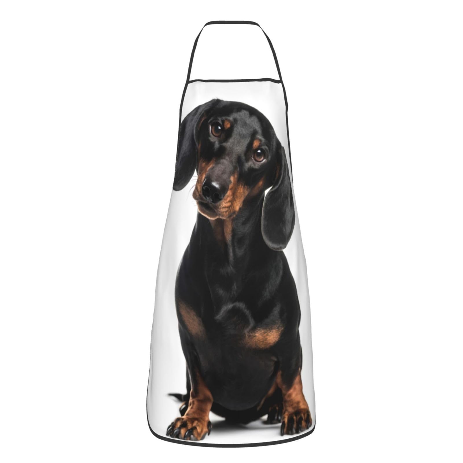 MOBYAT Dachshund Sausage Dog Aprons for Women, Chef Bib Apron for Kitchen, Cooking, Baking, Gardening