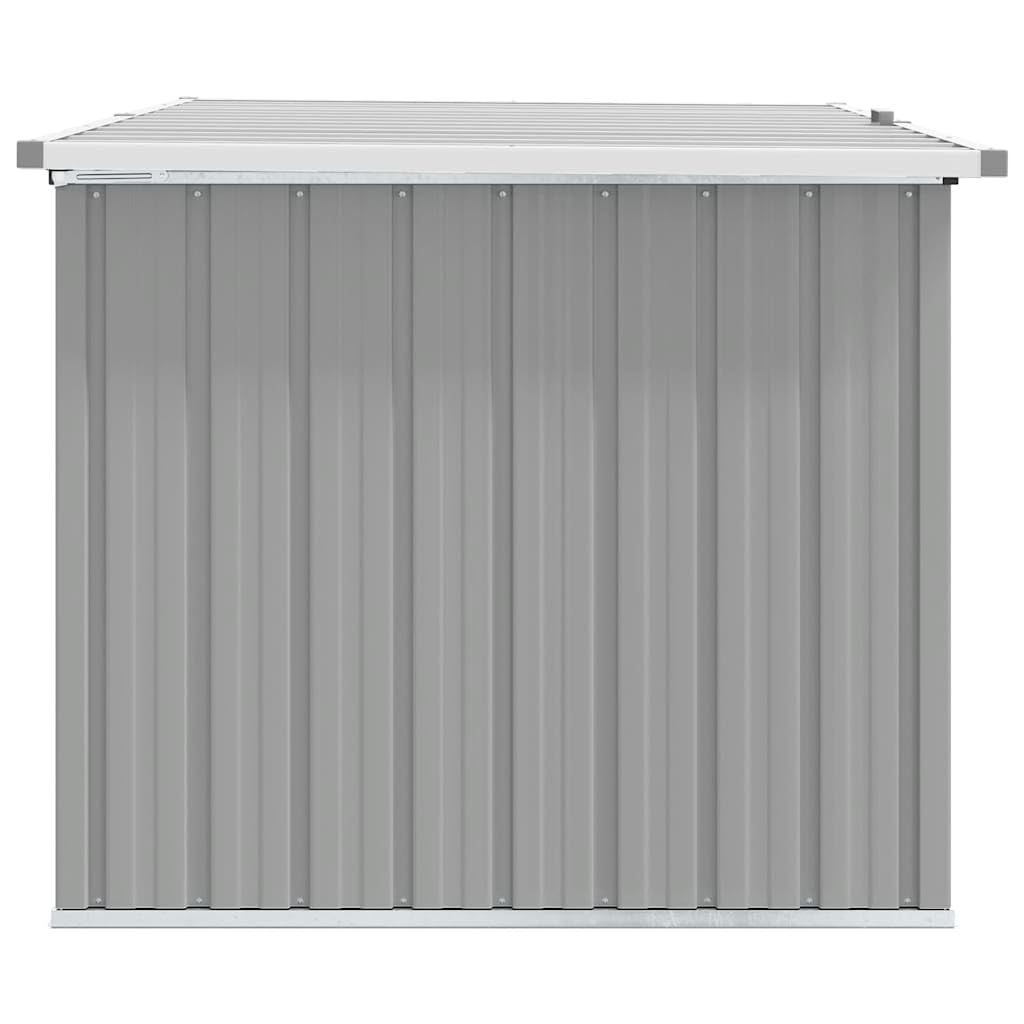Gartenbox Grau aus verzinktem Stahl 149x99x93 cm mit Klappdeckel, wasserdicht und wetterfest für Kissen Aufbewahrung, Outdoor Stauraum, abschließbar, ideal für Balkon Terrasse und Garten