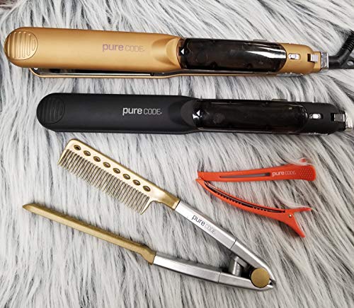Peine para alisar y peinar cabello PURECODE Luxe miniatura 3