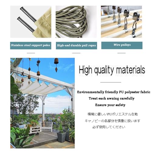 Voile d'ombrage rétractable pour pergola store de remplacement extérieur
