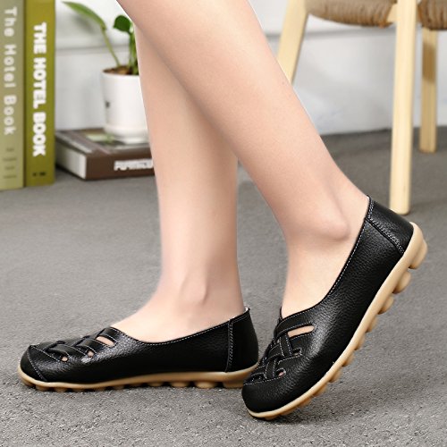 Image of VenusCelia Women's Braided-Nests Walking Flat Loafer