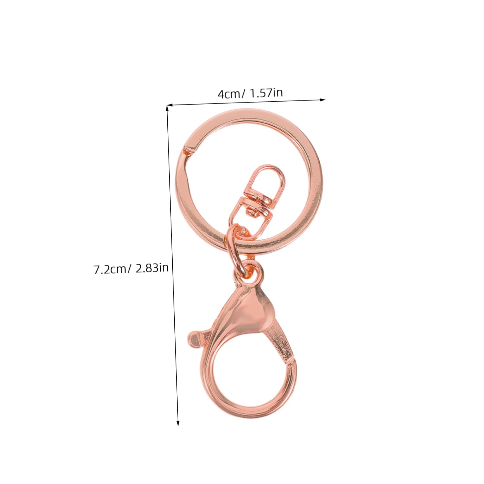 20 Pezzi Portachiavi Moschettone in Metallo Rinforzato con Anelli Ganci Scatto per Borsa Gioielli e Artigianato Clip Robusta e Facile da Usare per Accessori e Te