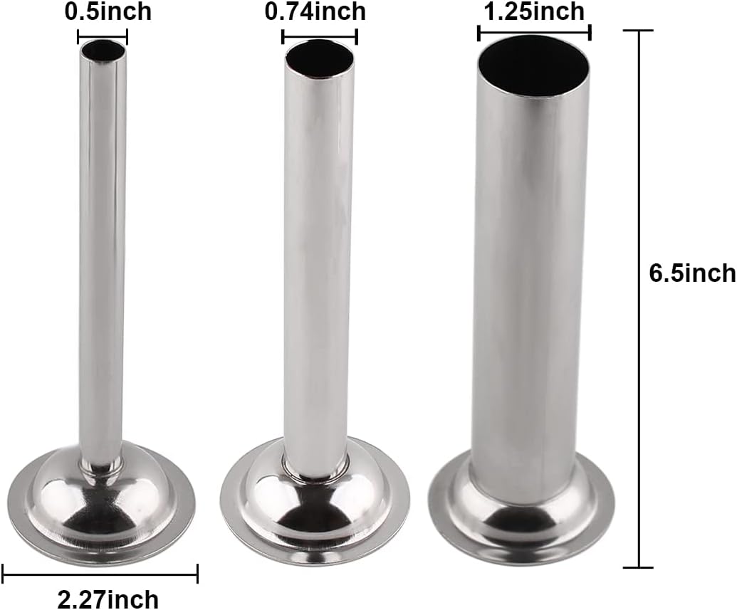 MG-50 Meat Grinder Attachment ,Compatible with Cuisinart Stand Mixer SM-50 and SMD-50 Series(Stainless Steel Sausage stuffer Tubes), Silver, 8.8*3.9*8.2 (1101)