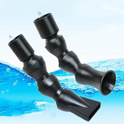 WANGCL Aquarium-Wasserauslass, 360 ° drehbar, flexibel, Kunststoff, für Aquarien, 20 mm, flache Düse, Pumpendüse