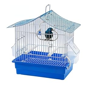 MOLY Vogelkäfig blau 30 x 23 x 39