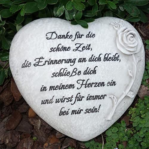 Trauer-Shop Grabschmuck Herz, Danke für die schöne Zeit ! 1 Stück Cover