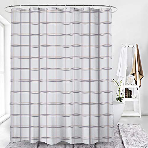 Lavcus Serie De Impresión Digital Cortina De Ducha De Poliéster Impermeable Cortina De Baño 180 * 180 (Recubrimiento + 30g de Alambre incrustado) R20019