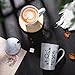 ALBISS Taza de café de mármol gris de 400 ml con grabado dorado Imagen de ALBISS Taza de café de mármol gris de 400 ml con grabado dorado