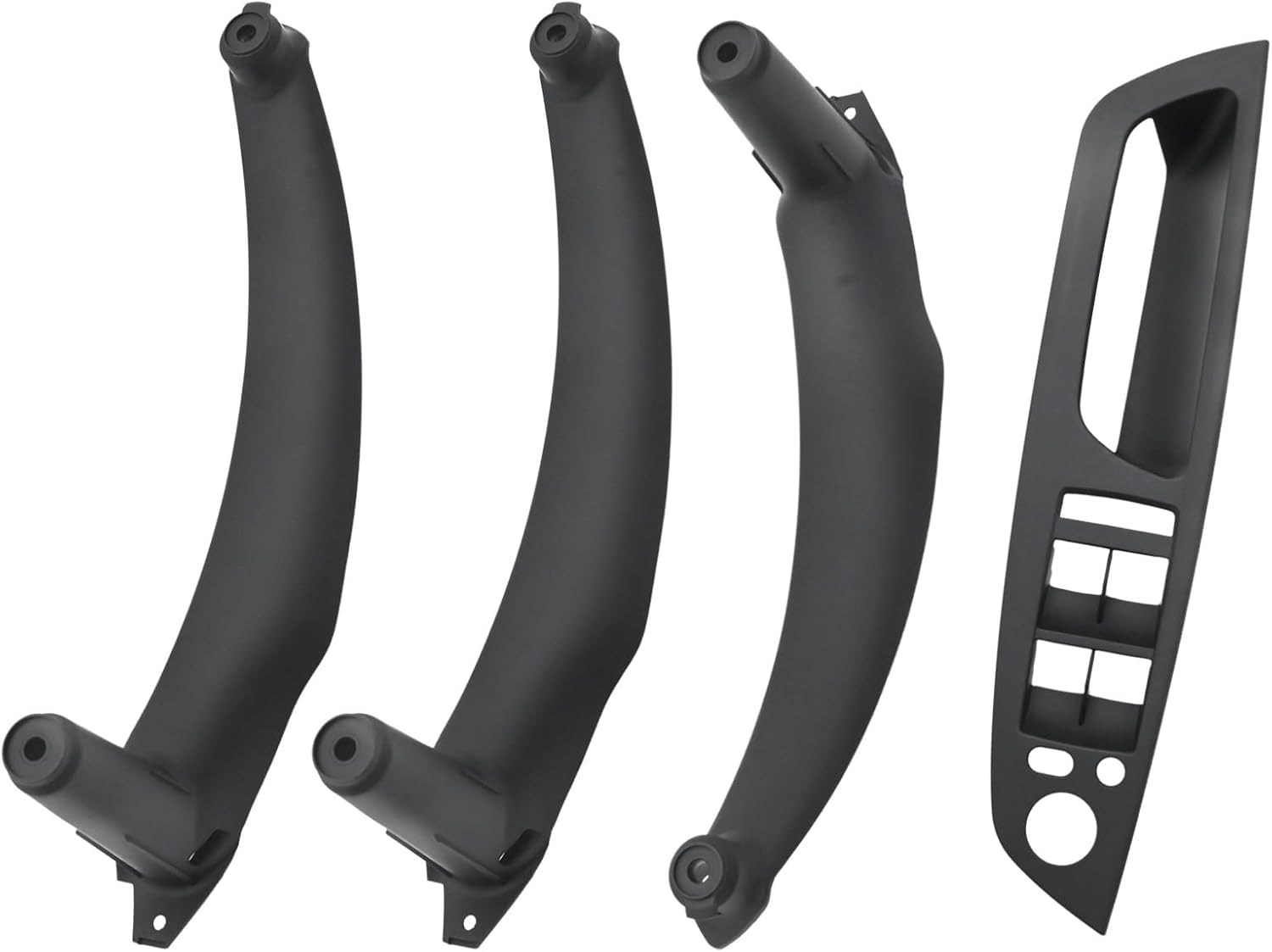 SYOWADA 4PCS Door Pull Handle Left and Right Interior Replacement for BMW X5 E70 2008-2013 E70 LCI 2009-2013 X6 E71 2008-2014, Replaces 51416975777 51416969401 51416969402 (Black)