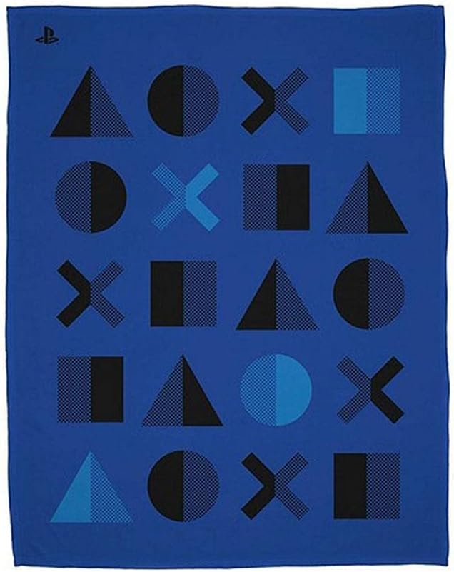 PlayStation Official Fleece Throw | Dots Design Super Soft Blanket | Perfect for any Bedroom, Blue