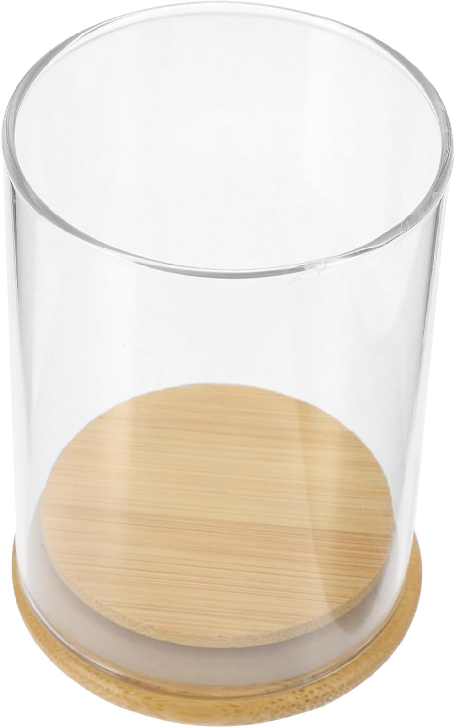 Gadpiparty Glass Candle Cover with Base, Windproof Hurricane Candleholder, 7.5cm Diameter X 10cm Height, Decorative Glass Shade for Home, Wedding, and Dinner Table Use