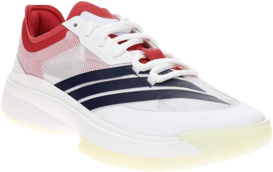 adidas Mens Adizero Select 3.0 St John's Red Storm Basketball Sneakers Shoes - White