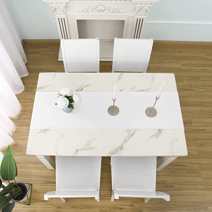 LivinEase Table Runner, Table Runners for Dining Table 42x150cm, Drapes Elegently 250 GSM White Table Runner - Image 2