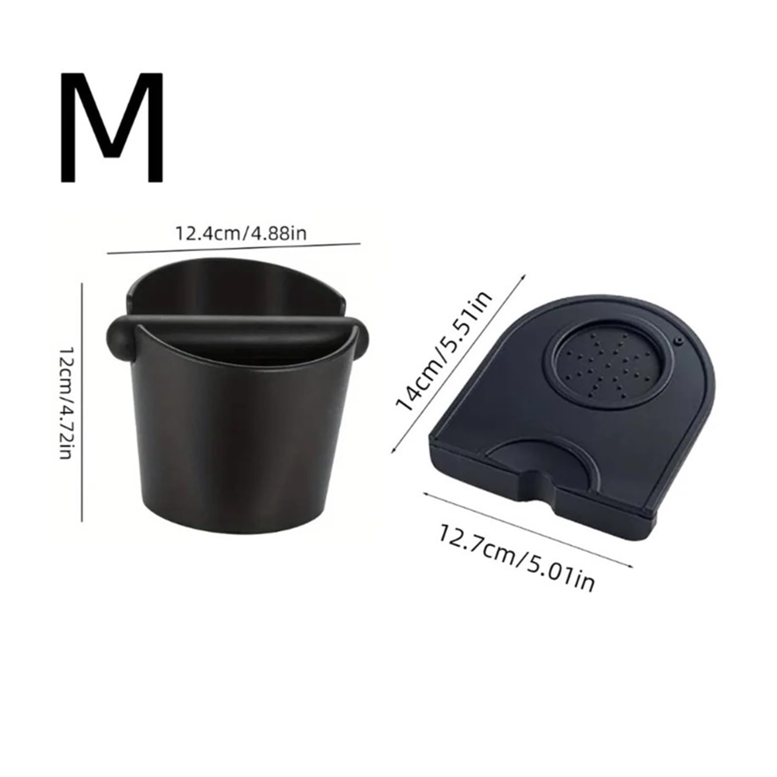 Kit Battitacco E Manomissione for Caffè Design Resistente Agli Urti Con Barra Rimovibile Tappetino In Silicone Kit Di Strumenti for Barista for Un Facile Smaltimento Dei Fondi Di Caffè(Tools-M)