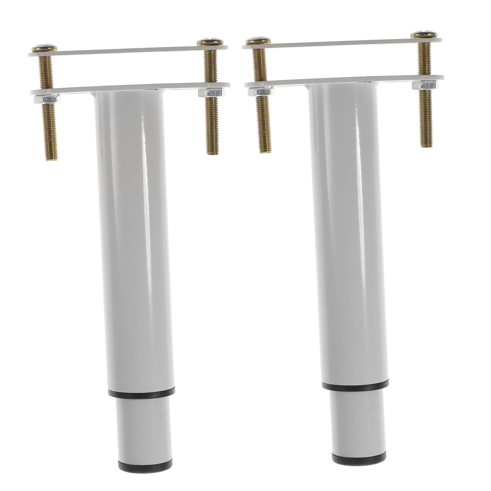 NUOBESTY 2 Pezzi piedini di supporto per le gambe del letto livellamento Alto livellatori montante piedini regolabili gamba di sostegno del letto Supporto materasso ferro da stiro bianca