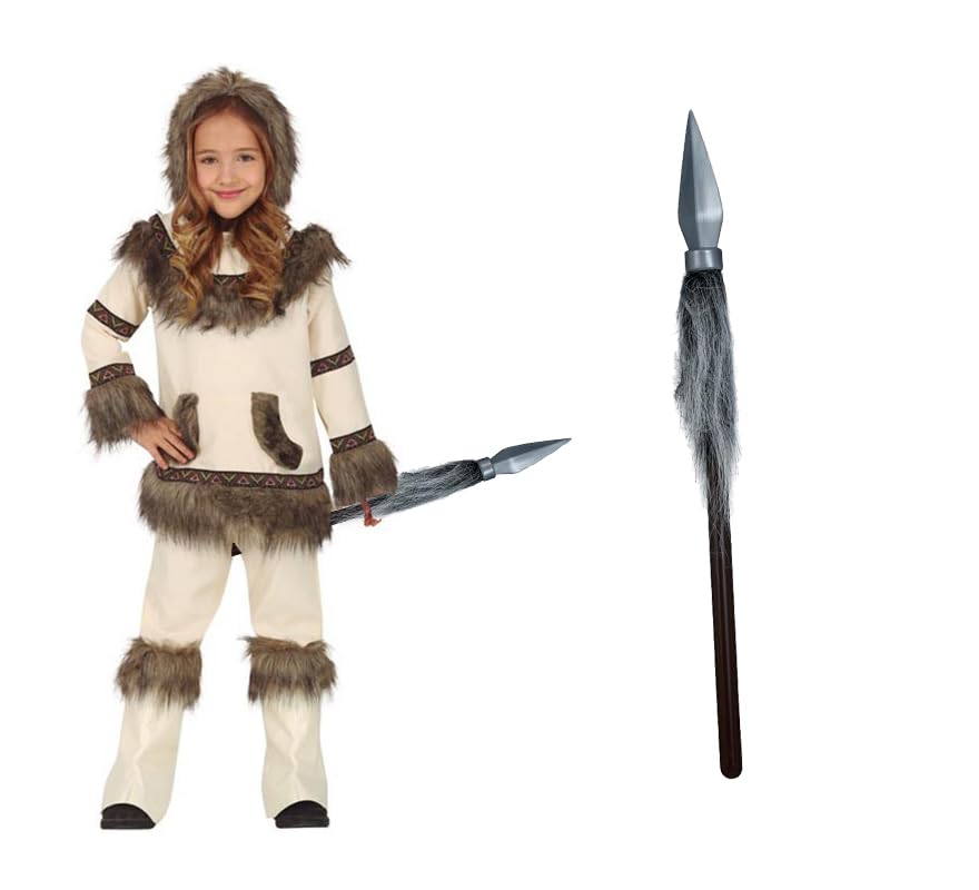 ZZ DISFRAZZES Déguisement d'esquimau pour fille avec accessoires pour carnaval (5-6 ans)