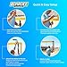 BOARDEE Foldable Volleyball Antenna Set - Durable Tarpaulin Hook-and-Loop Sleeves with Collapsible Fiberglass Antennas - Indoor and Beach Volleyball Net Equipment (Pack of 2) (Black)