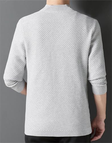 Men Solid Color with Pocket Knitted Cardigan Business Casual Soft Comfortable Sweater Top2