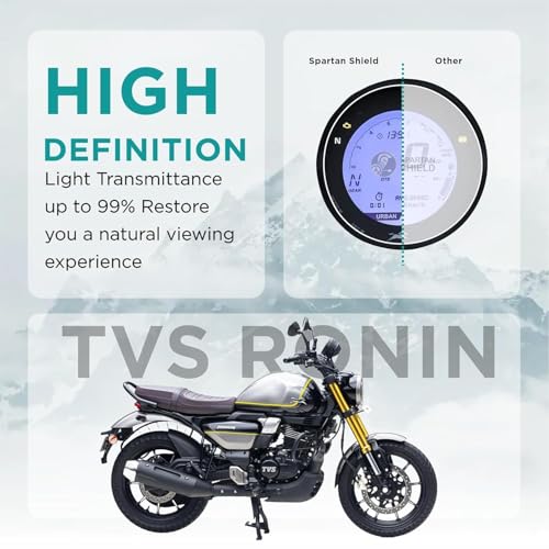 Image of Spartan Shield Digital Meter Protector For TVS RONIN - SS - DS - TD 2024+ || Soft Thin Flexible TPU Instrument Cluster Film Guard || Ronin Bike Accessory 2026 [Not Tempered Glass]