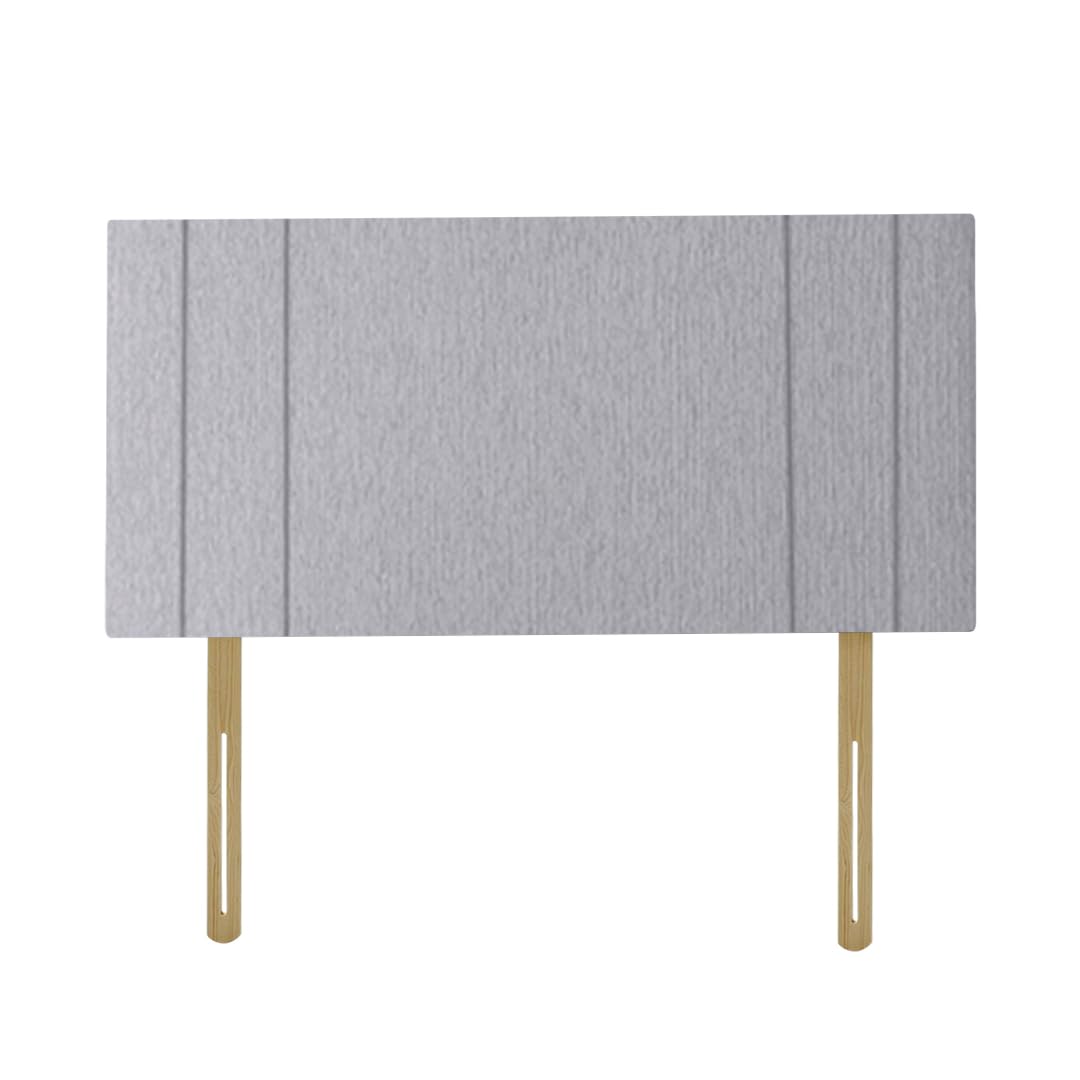 RIO Padded Lined Divan Bed Headboard | Chenille Fabric King size Headboard for bed frames | Elegant design wooden material headboards for beds (Light Grey,5ft king H-20inch) — image 1