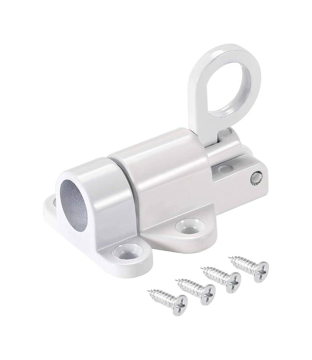 Miunihuooo White Pack Of 2 Automatic Spring Latches, Push Bolt Sliding Locks