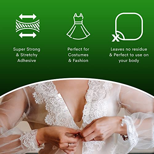 Ursa Straps U-STICKYSTRIPS-60 Ursa Tape Sticky Strips No-Residue Clear Hollywood Fashion Tape For Women Double Sided | For Costumes, Dresses, Shoes & More | Body Tape For Delicate Skin, Double Sided Fabric Tape thumb #2